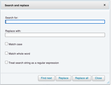 Search and Replace