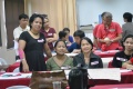 Participants posing for a smile while on group activity