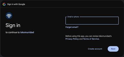 Sign in using up mail
